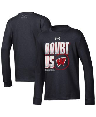 Under Armour - Big Boys and Girls&nbsp; Black Wisconsin Badgers March Madness Unity Long Sleeve T-Shirt