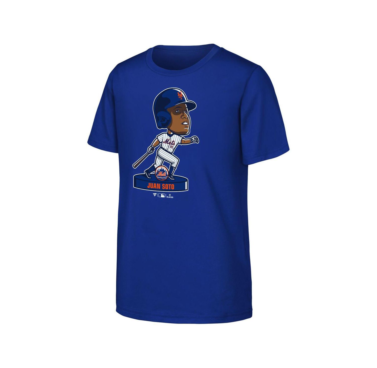 Big Boys and Girls Juan Soto Royal New York Mets Bobble Head Player T-Shirt