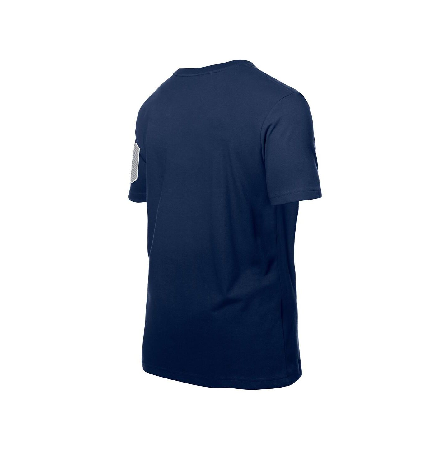 Мужская футболка New Era Aaron Judge Navy New York Yankees Design Lab Name & Number — фото 3