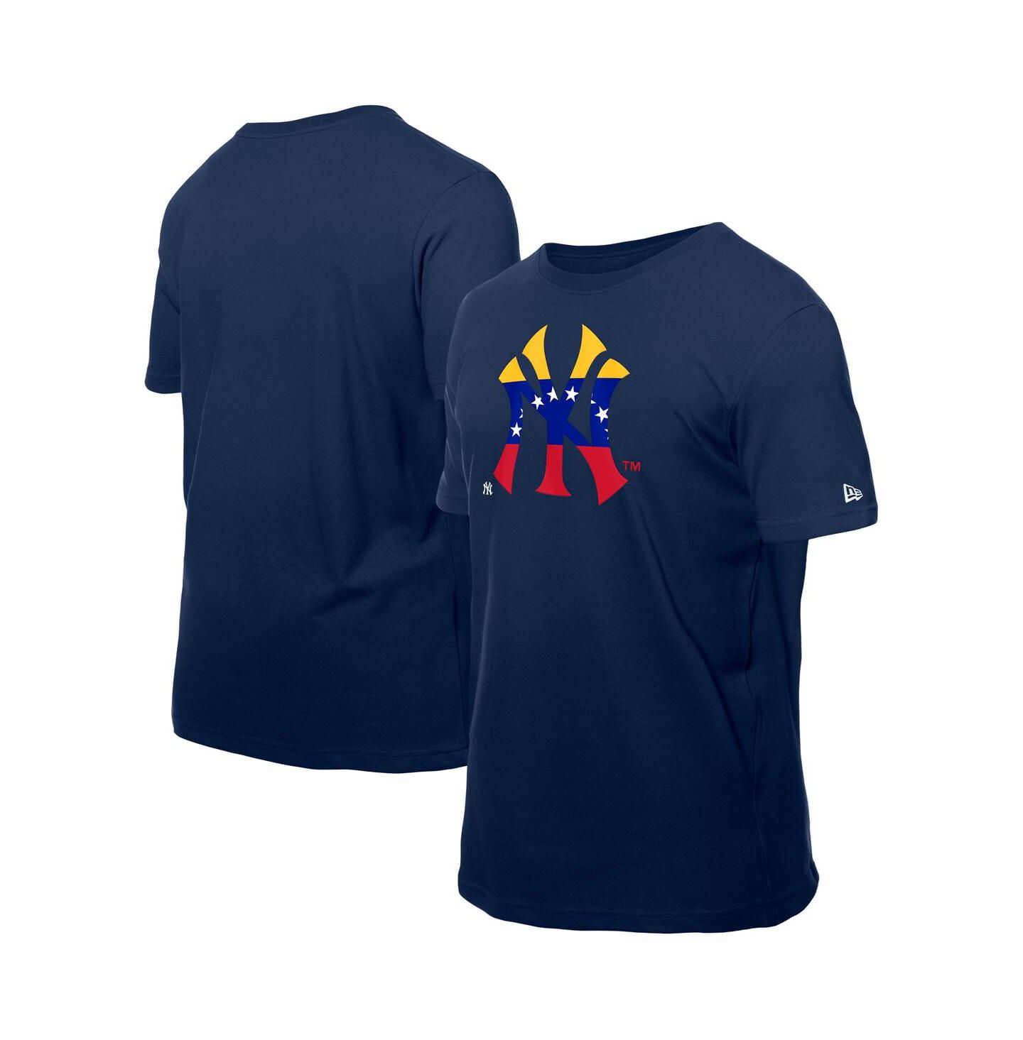 Мужская футболка New Era Navy New York Yankees Venezuelan Flag Logo — фото 1
