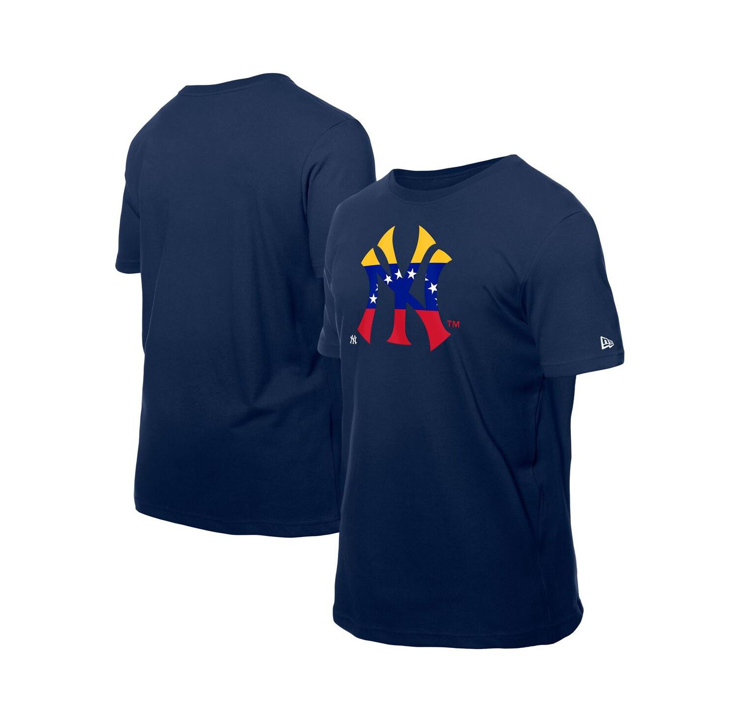 Men's Navy New York Yankees Venezuelan Flag Logo T-Shirt