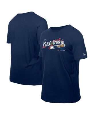 New Era - Men's Navy Atlanta Braves Dominican Republic Flag Logo T-Shirt
