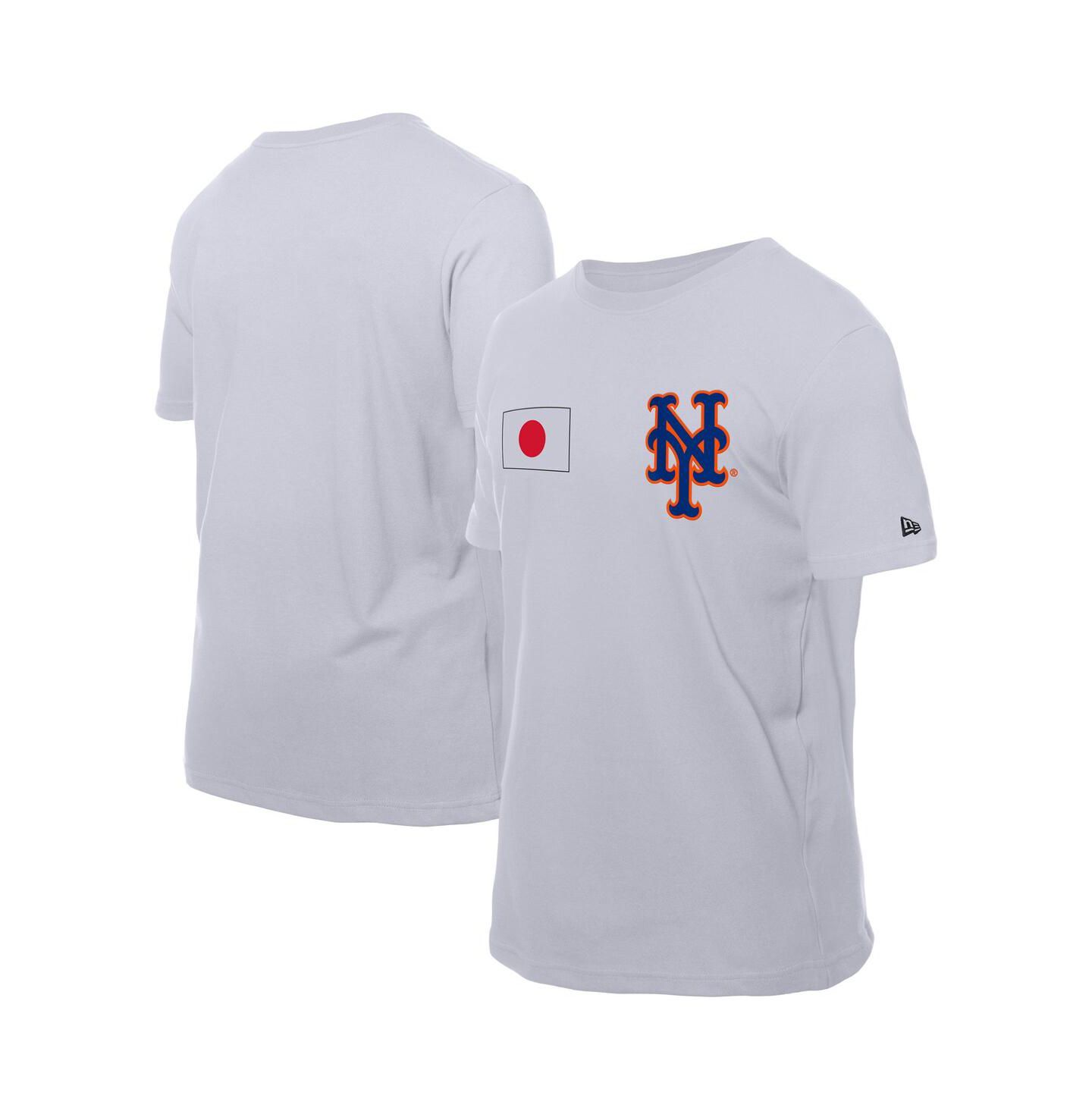 Мужская футболка New Era White New York Mets Japanese Flag — фото 1