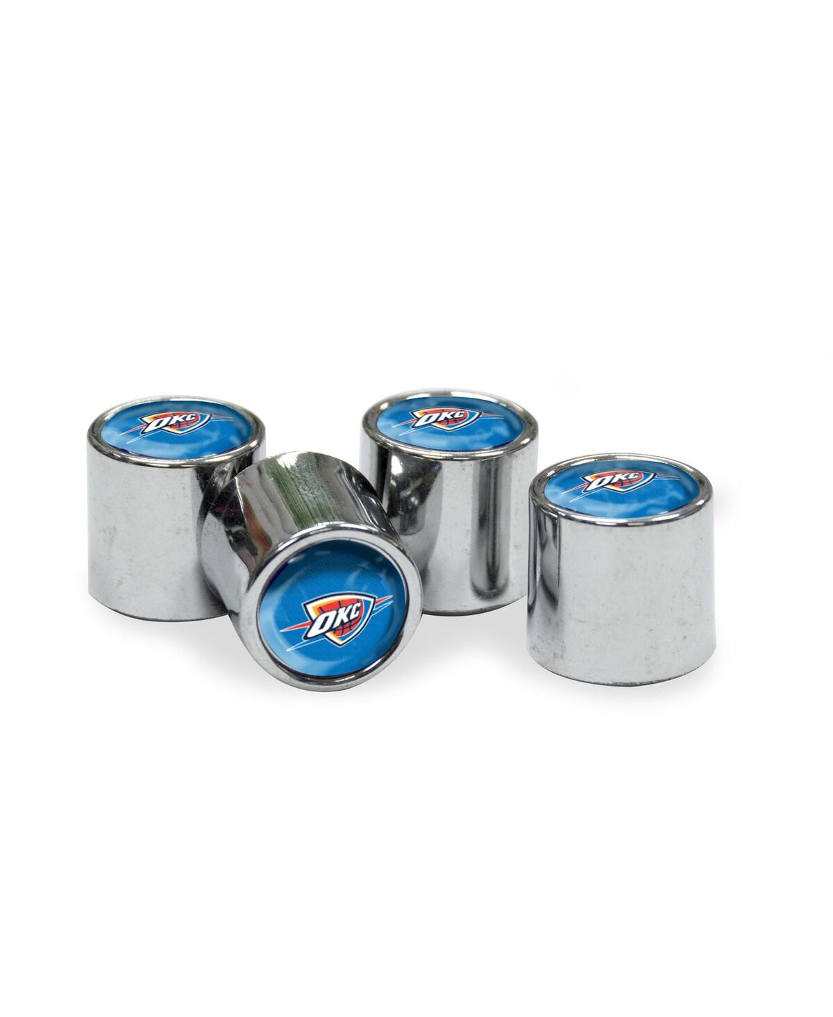 Wincraft Oklahoma City Thunder Mini Team Logo Valve Stem Covers In Transparent