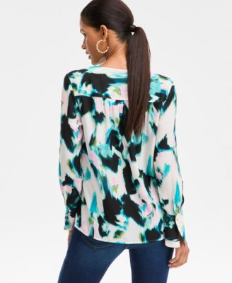 Women's Printed Surplice-Neck Blouse, Macy's Exclusive 