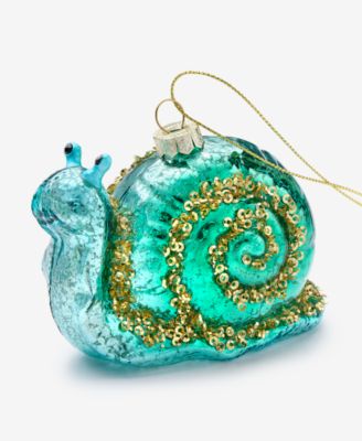 Enchanted Forest Glass Snail Ornament, Macy's Exclusive