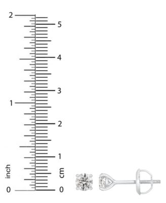 GIA Certified Diamond Stud Earrings (1/2 ct. t.w.) in 14k White Gold