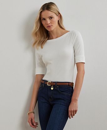 Stretch Boatneck Top