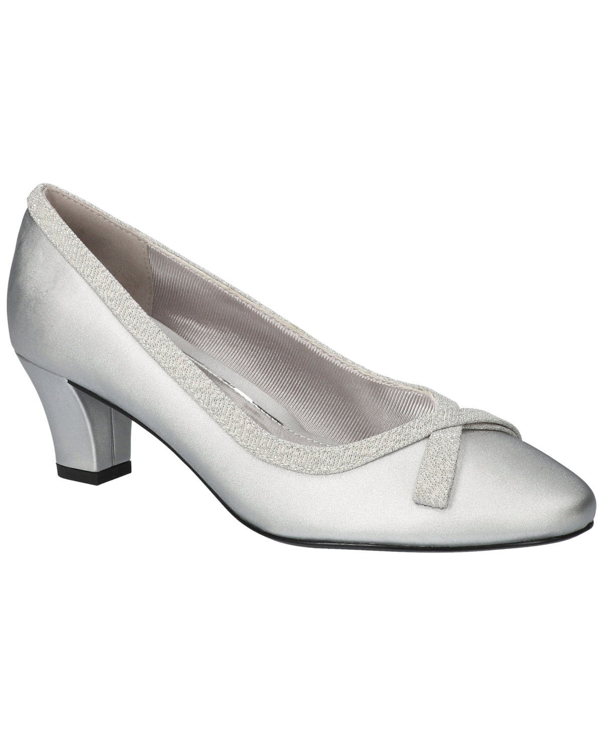 Easy Street Women's Kata Round-toe Slip-on Pumps In Silver