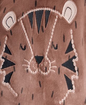 Toddler Boys Tiger-Print Velour Long-Sleeve 2-Piece Pajamas