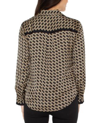 Women's Long-Sleeve Button-Front Woven Shirt