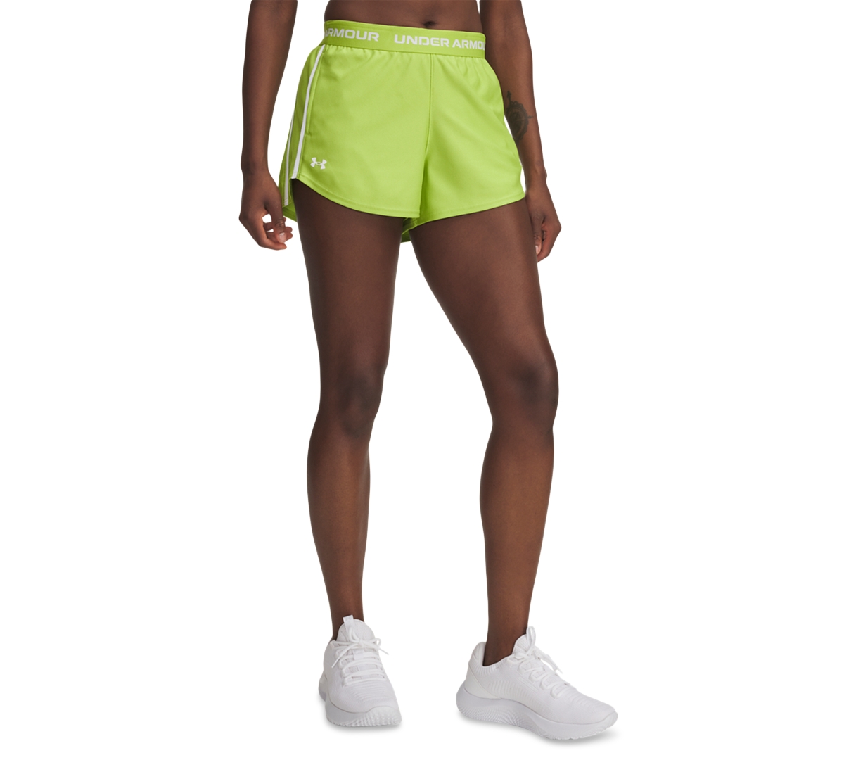 Women's Ua Tech Play Up Training Shorts - Green Vibe / / White