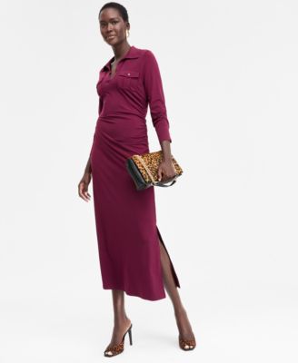 I.N.C. International Concepts - Women's Long-Sleeve Pocket Maxi Dress