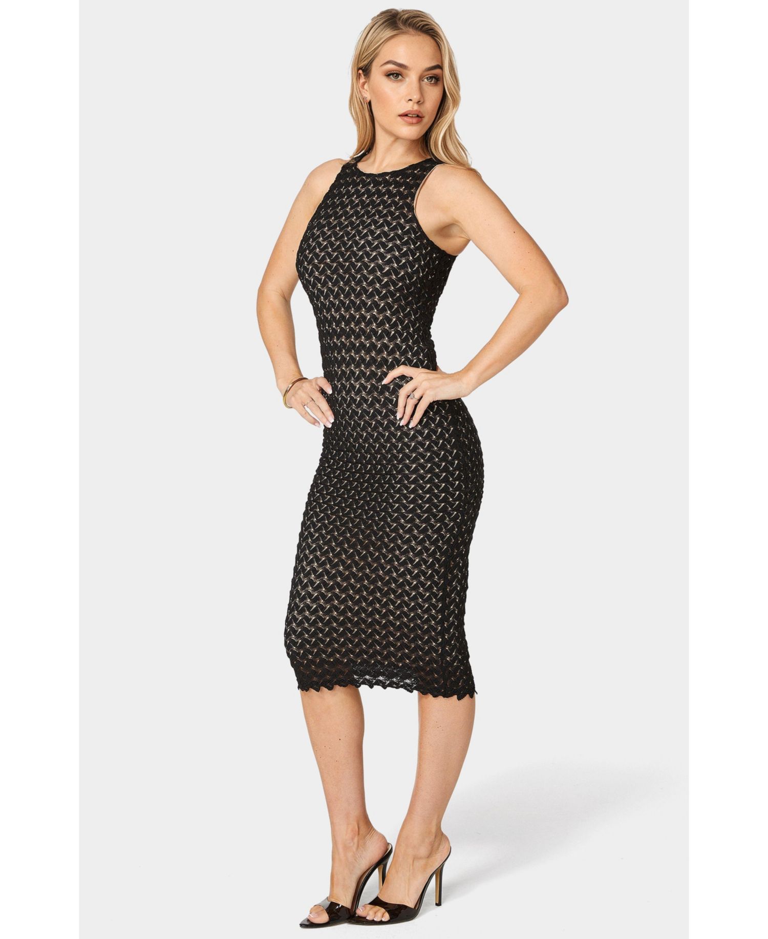 Women's Lace Racerback Midi Dress