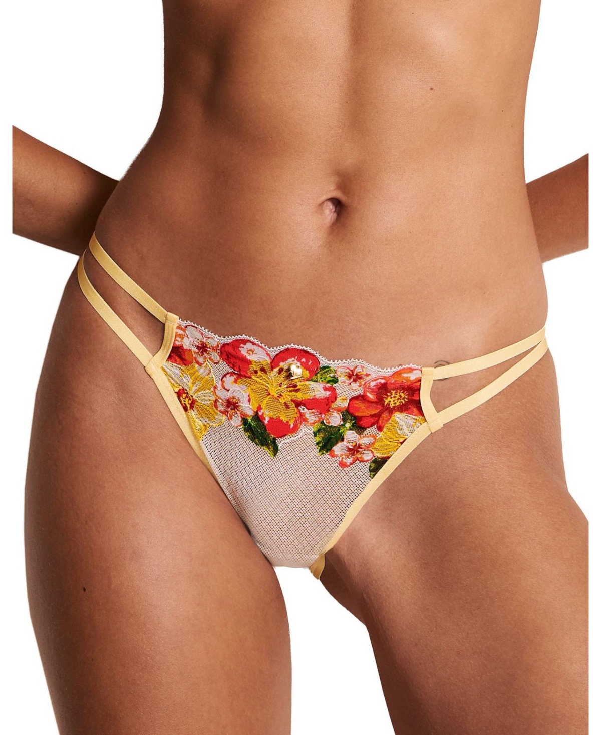 Liesel Women's Brazilian Panty - Floral blue