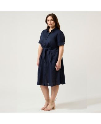 Esther Linen Shirt Dress