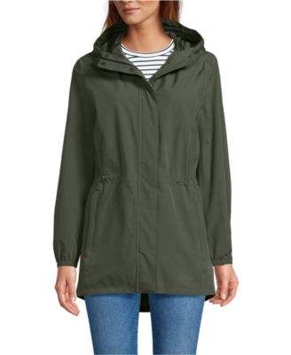 Women's Petite Waterproof Hooded Packable Raincoat
