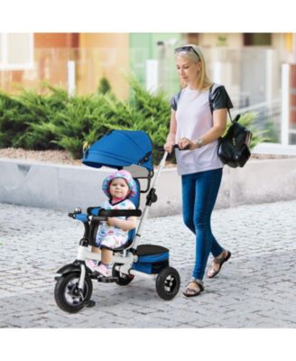 Toddler 5-in-1 Folding Trike 1-5 Years Old w/ Safety Harness Storage