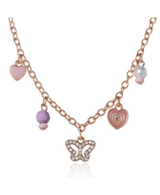 Heart Charm Necklace and Earrings Set
