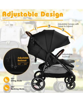 High Landscape Baby Stroller Pushchair with Expandable & Footmuff Canopy 20 lbs. 0-3 Years