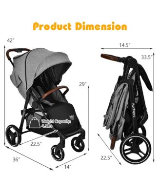 High Landscape Baby Stroller Pushchair with Expandable & Footmuff Canopy 20 lbs. 0-3 Years