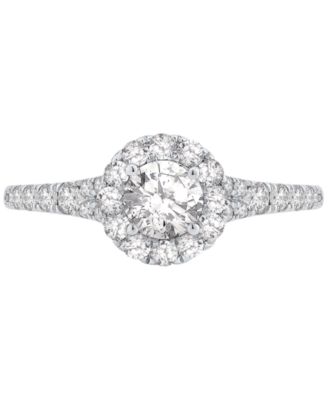Diamond Halo Engagement Ring (1 ct. t.w.) in 14k White Gold or 14k Yellow Gold