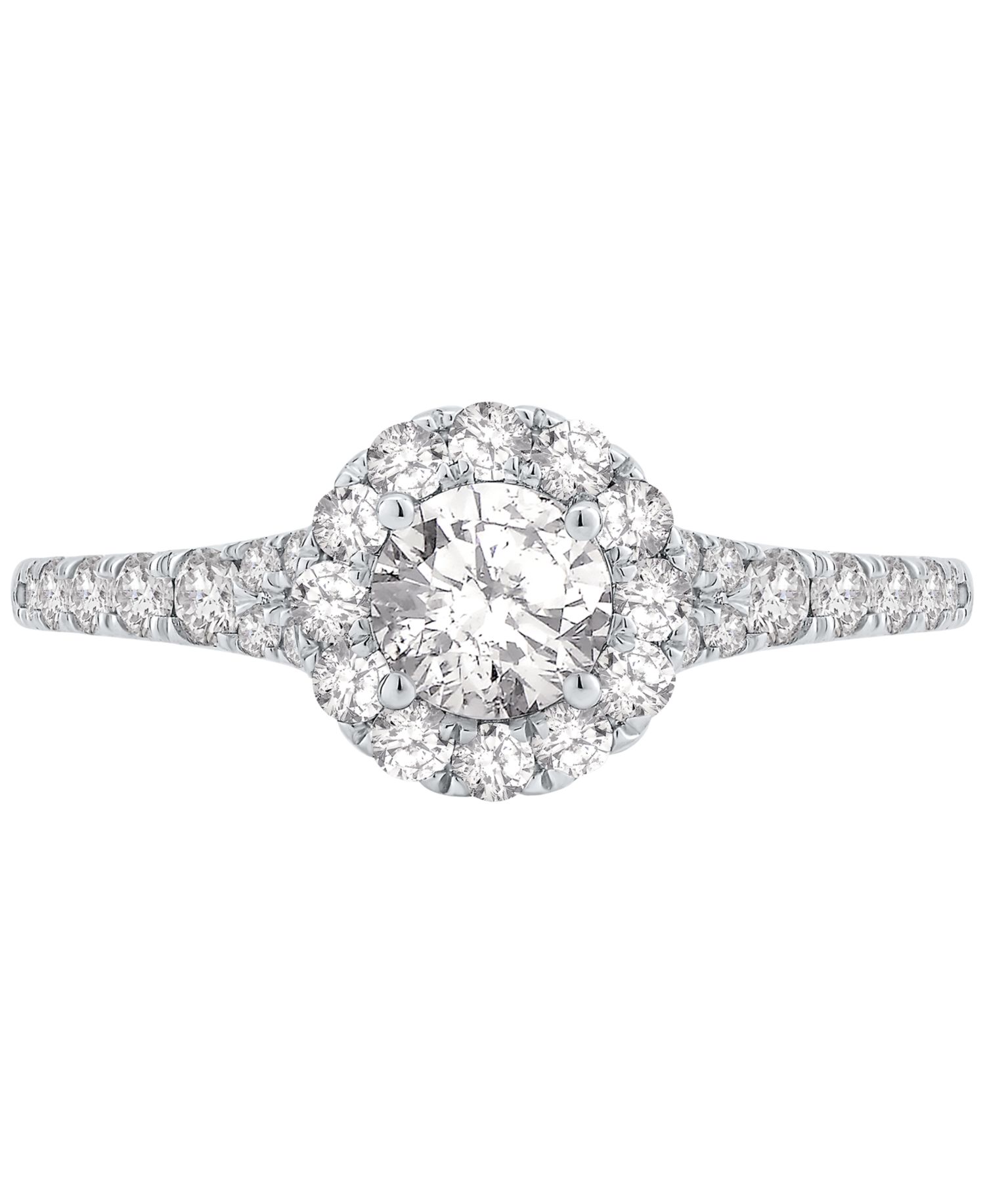 Diamond Halo Engagement Ring (1 ct. t.w.) in 14k White Gold or 14k Yellow Gold