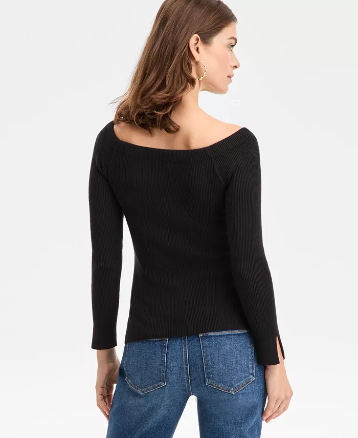 Women's Wide-Neck Sweater - thumbnail 6