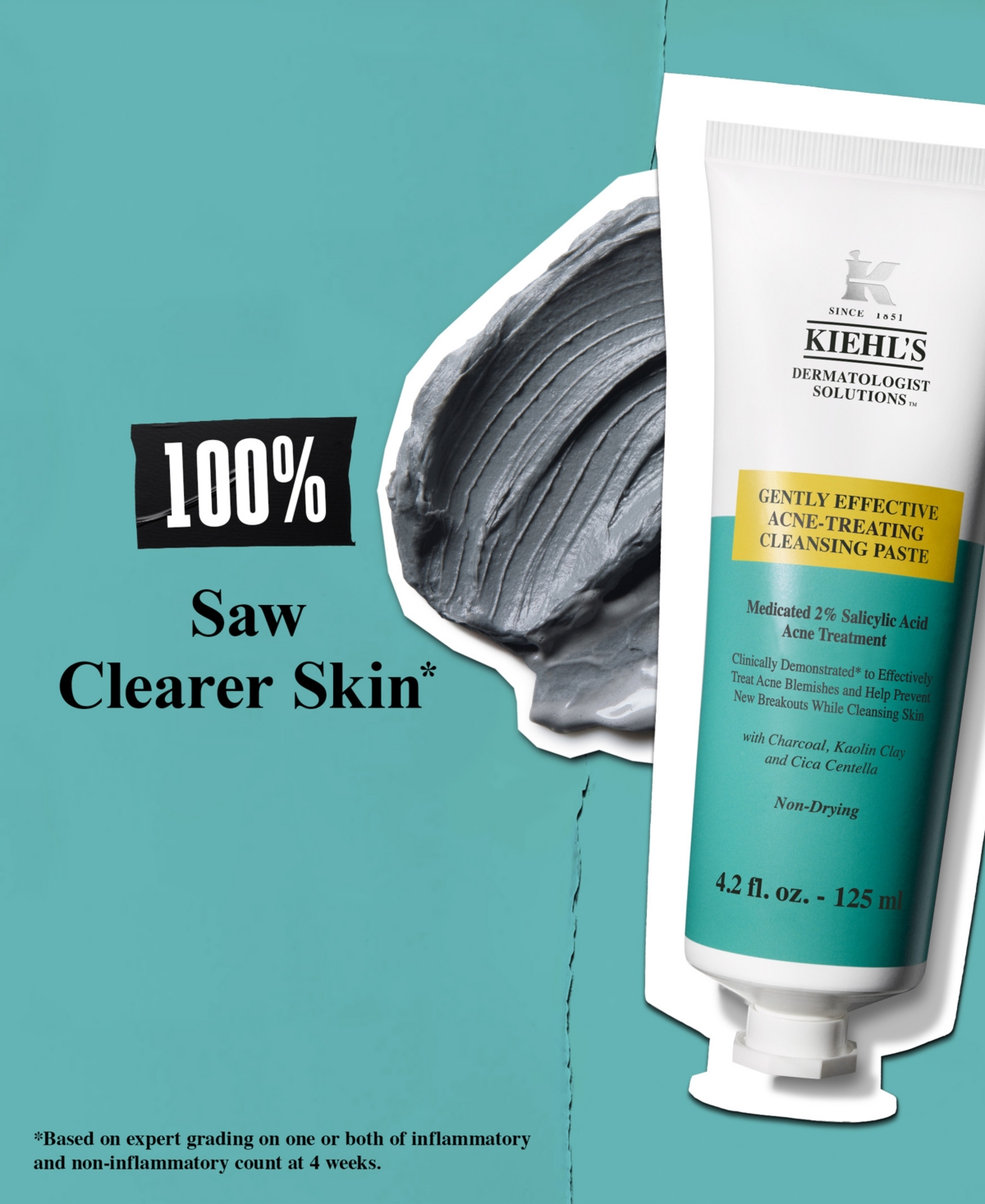 Kiehl's Since 1851 Gently Effective Acne-treating Cleansing Paste In Transparent