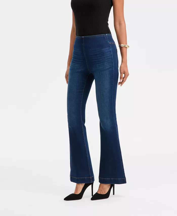 Women's High-Rise Pull-On Flare-Leg Jeans - thumbnail 4