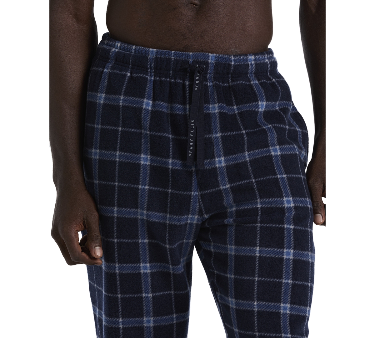 Perry Ellis Portfolio Men's Solid Shirt & Buffalo Plaid Pajama Set In Multi