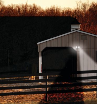 Battery-Powered Motion-Activated Dual Head LED Security Spotlight