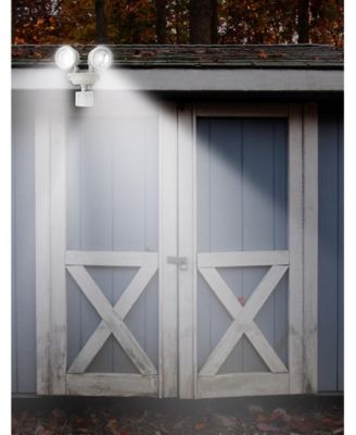 SOLAR-POWERED DUAL-HEAD LED SECURITY SPOTLIGHT - OFF WHITE