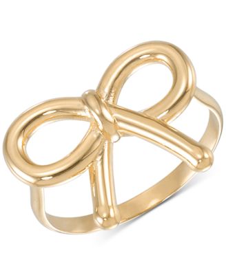 Macy's - Polished Ribbon Bow Openwork Ring in 10k Gold