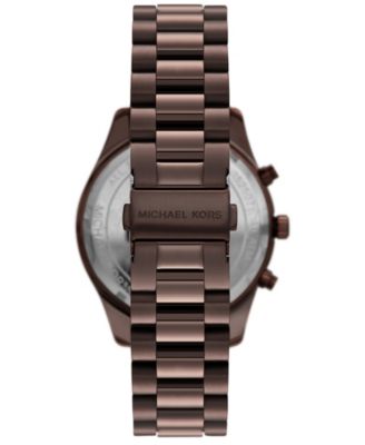 Men's Lexington Chronograph Brown Stainless Steel Watch, 44mm