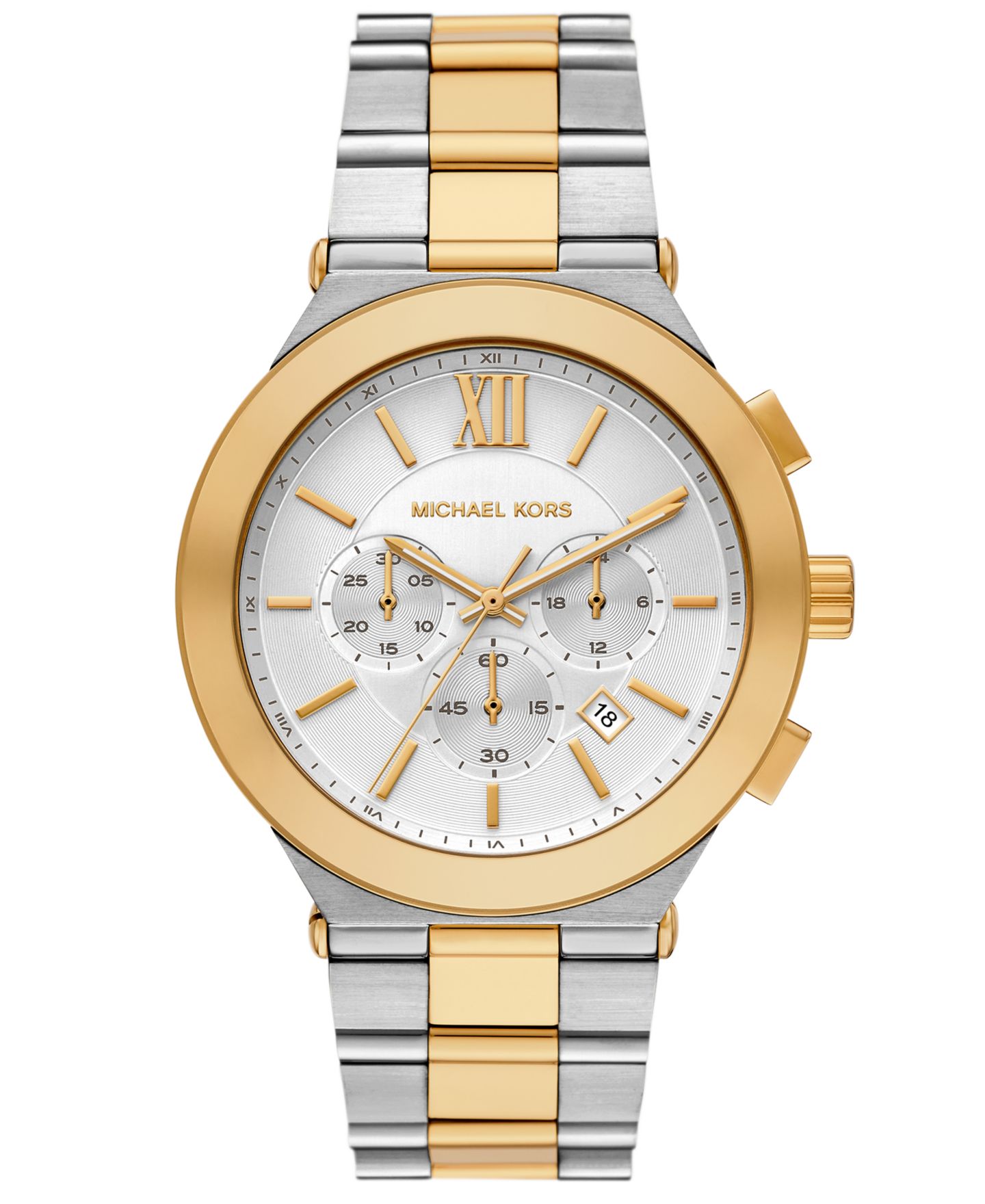 Мужские часы Michael Kors Billie Chronograph Two-Tone Stainless Steel, 44mm — фото 1
