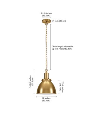 Elodie 12" Metal Pendant with Metal Shade
