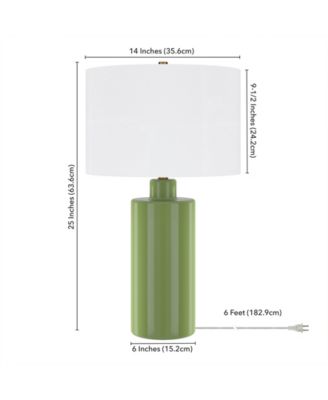 Selina 25" Ceramic Table Lamp with Fabric Shade