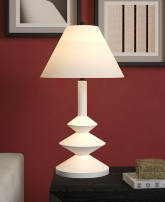 Abilene 28" Resin Triple Gourd Lamp with Fabric Shade