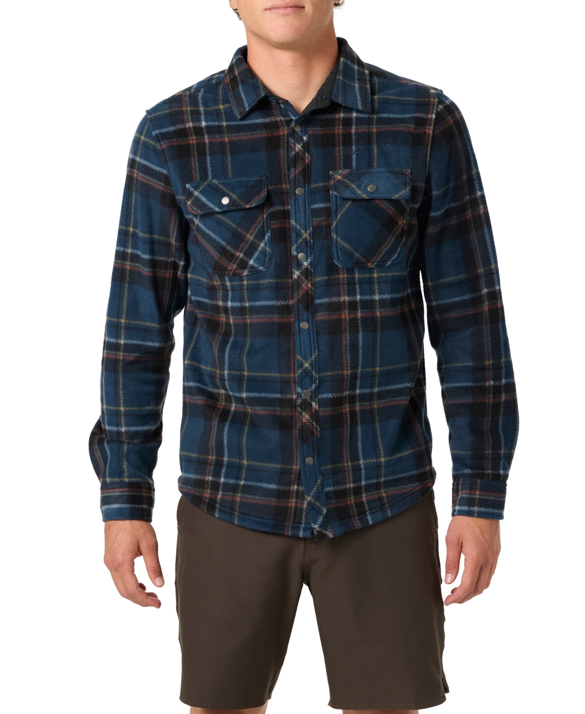 Men's Glacier Plaid Superfleece Shirt - Midnight navy