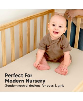 Waterproof Crib Sheets for Boys, Girls, 2pk Baby Fitted Crib Sheet, Waterproof Crib Mattress Protector Sheets