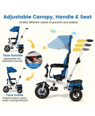 Toddler 5-in-1 Folding Trike 1-5 Years Old with Safety Harness Storage