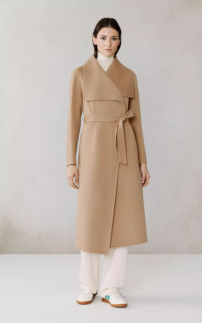 Women's Britta-U Double Face Wool Wrap Coat - thumbnail 4