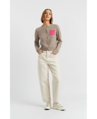 Women's Wool Cashmere Contract Pocket Cardigan