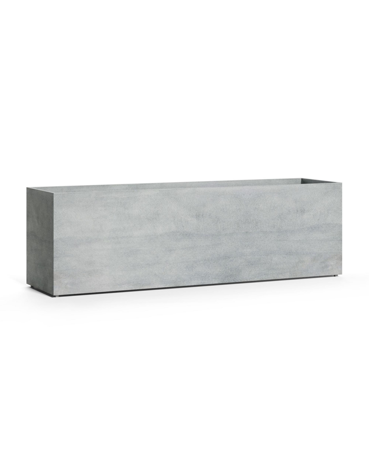 Lonno Long Rectangular Planter - Brown Stone Finish - Fiberglass Weather-Resistant Extra Large Planter (78.7&#x22; L x 19.7&#x22; W x 24.2&#x