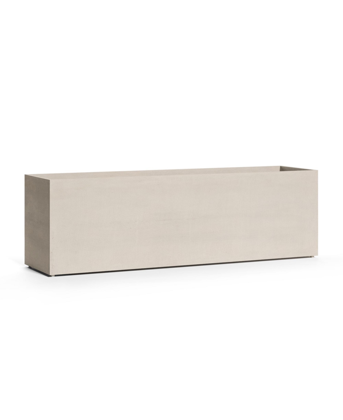 Lonno Long Rectangular Planter - Brown Stone Finish - Fiberglass Weather-Resistant Extra Large Planter (78.7&#x22; L x 19.7&#x22; W x 24.2&#x