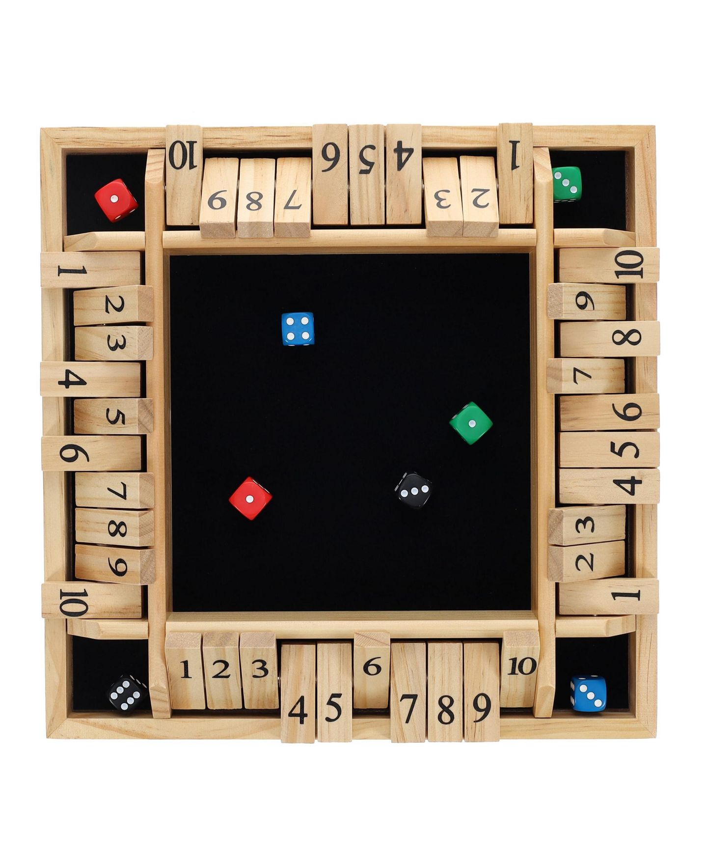 Детская настольная игра Pacific Shore Games Shut the Box 4-Player Board Game, Ages 14+, цвет: Натуральный — фото 6