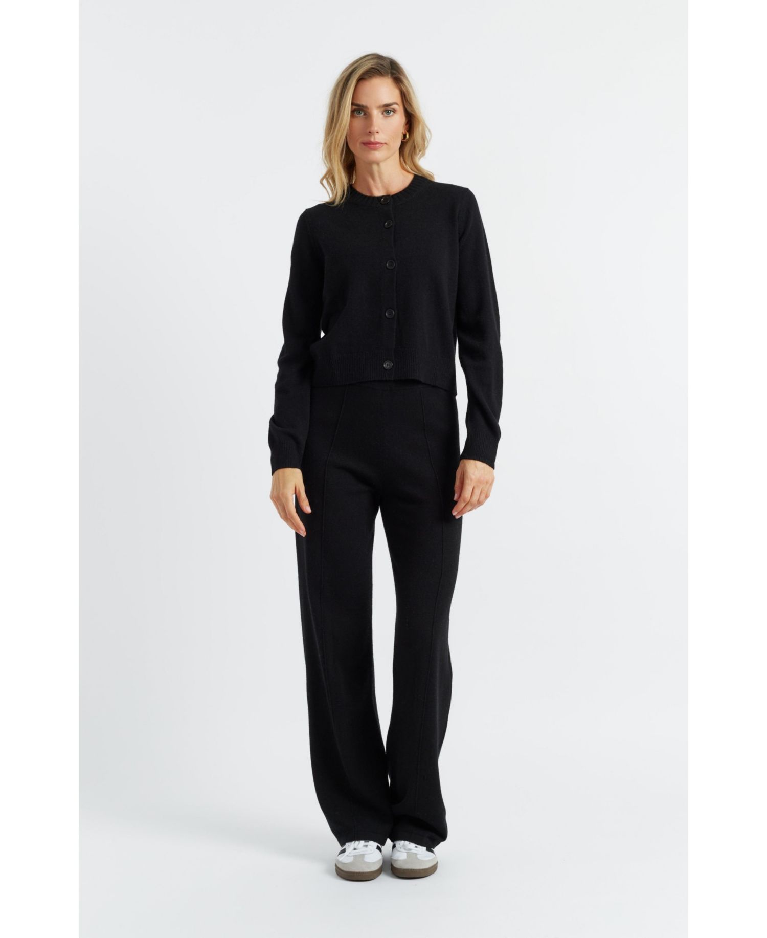 Women's Chinti and Parker Wool Cashmere Cropped Cardigan