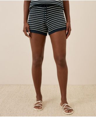 Women's Beachside Linen Crochet Short