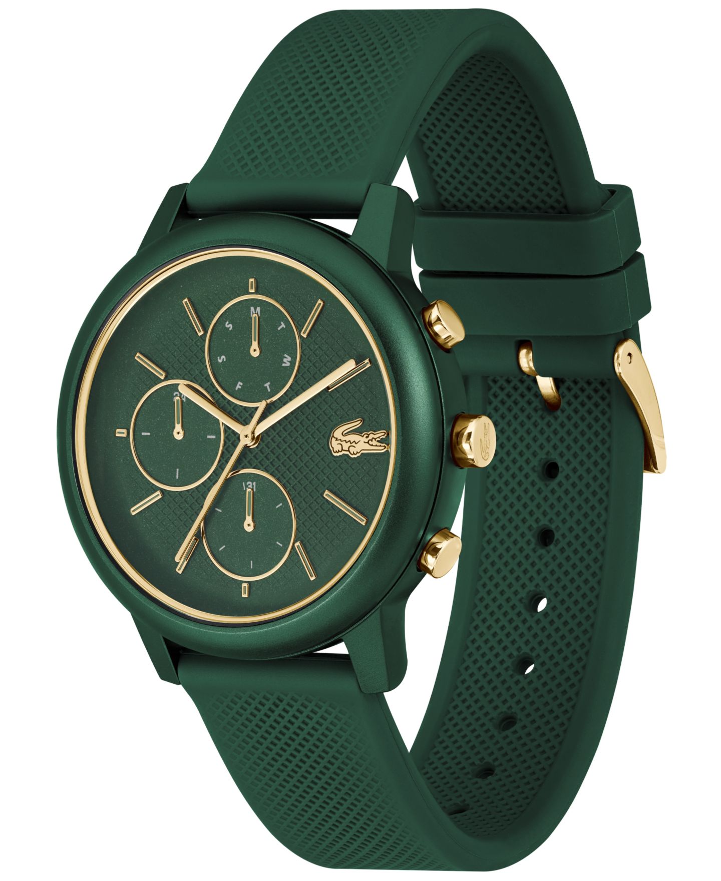 Мужские часы Lacoste L.12.12 Move Green Silicone Strap Watch, 42mm — фото 3